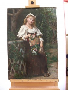 Muchacha con Flores de De Sisteré-Antes de la intervencion