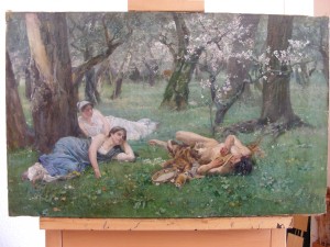 Paisaje con figuras-Antes de la intervención
