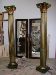 Columnas imitación madera policromada-final