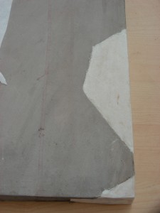 Pintura sobre entretela-detalle proceso anverso