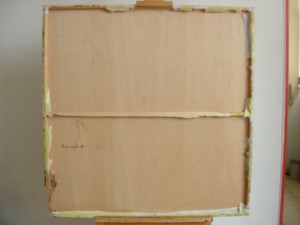 Pintura sobre entretela-inicial reverso