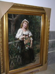 Antonio de Sisteré. "Muchacha con flores"-tras la intervención