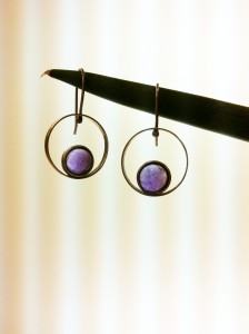 pendientes en plata con amatistas