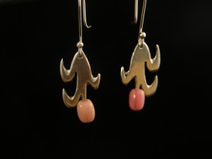 pendientes en plata con cuentas venecianas