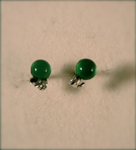 pendientes pequeños en plata con espiral